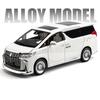 1/18 Vellfire Alphard MPV Alliage Luxy Modèle de Voiture Diecasts Véhicules en Métal Modèle de Voiture Simulation Son et Lumière Collection Jouet Cadeau pour Enfants
