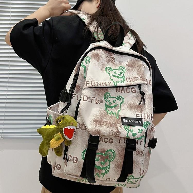 Schulranzen Trend Graffiti Schultasche Jungen Große Kapazität Modische Schultasche College-Student Mittelschüler Rucksack
