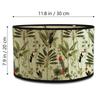 Parrot Print Bamboo Lampshade Pendant and Table Lamp with American Country Drum-shaped E27 Holder