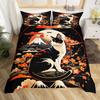 Japanese-Style Pink Wave Three-Piece Quilt Cover Digital Printing Bedding Set Bed Cover
