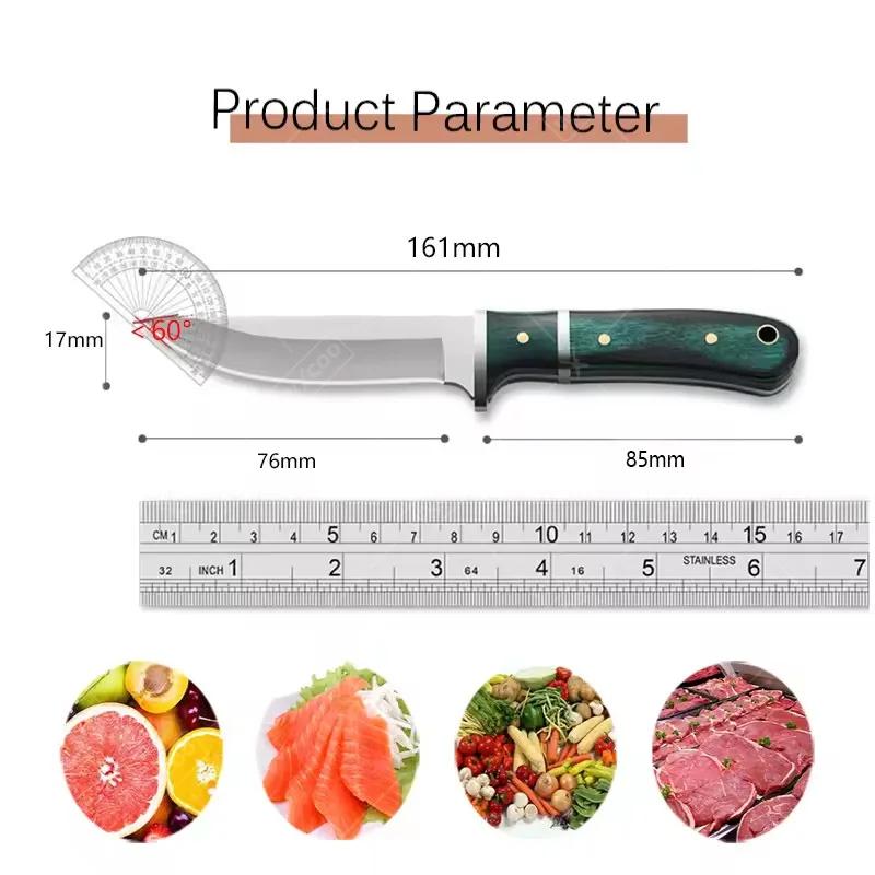WXCOO 1 Stück Küchen-Steakmesser Obstschneidemesser Fleischschneider Allzweckmesser Edelstahl Metzgeresser Küchenzubehör