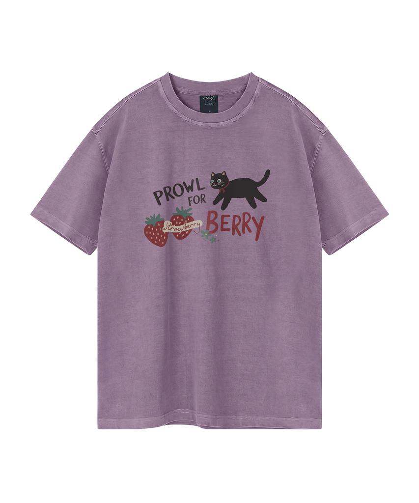 WILDROCK Prowl For Berry Pigment Oversized Short Sleeve T-Shirt (Cropped) (Type B)