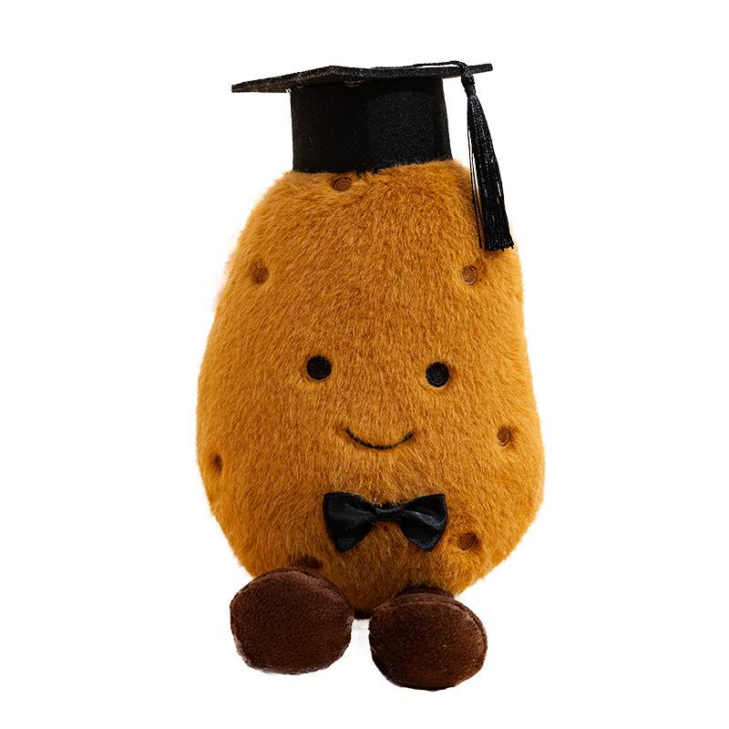 Simulation Fun Graduation Peanuts Potato Doll Cute Potato Plush Toy Dolls Boy and Girl Gift