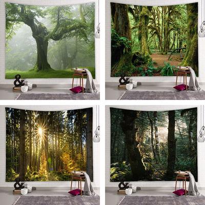 Waldlandschaft Wandteppich HängeTuch Ins Tapisserie Heimdekoration Schlafzimmer Hintergrund Tapete