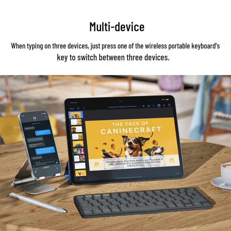 Logitech Keys-To-Go 2 Wireless Bluetooth Portable Keyboard