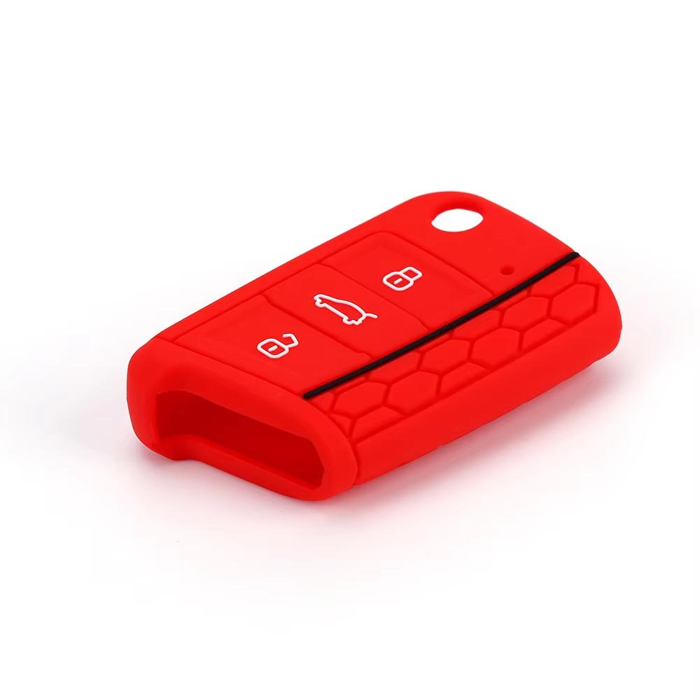 Car Key Cover Case Silicone Shell For VW Golf 7 MK7 VII Tiguan Polo Skoda Octavia A7 Kodiaq Seat Ateca Leon