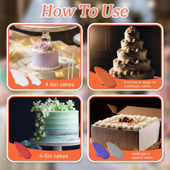 6Pcs Cake Arch Guide Tool Pink Cake Ruffle Marker for 6-10 Inch Cakes Precision Cake Decorating Tool for Evenly Spaced Arches Food-Grade Durable Mold