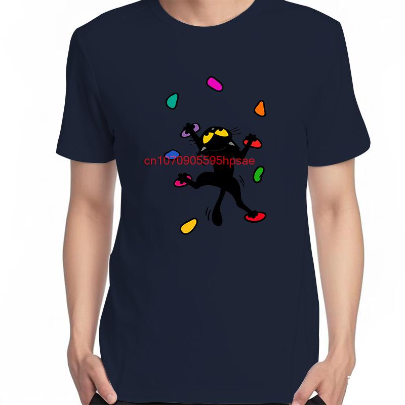 Unisex Bouldering Cat Funny Climbing Graphic Tshirt Casual Short Sleeve Print Shirt Cute And New Fashion For Unisex And Unisex