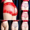 Fashion Women Ultra-Thin Mesh Knickers Crotchless Panties Briefs See Through Transparent Underwear Seamless