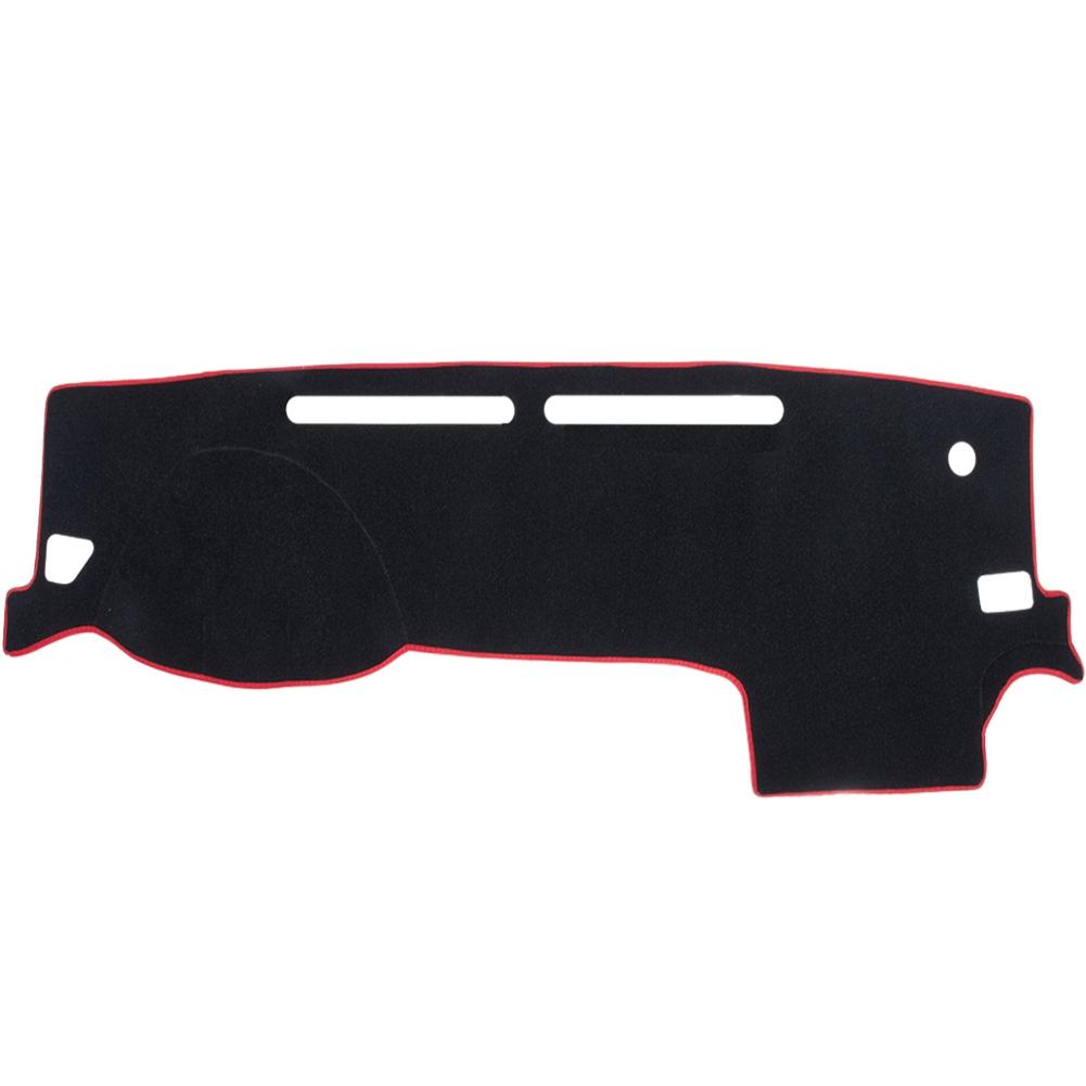 

Противоскользящий коврик для приборной панели, подходит для Toyota Tacoma 2016-2021 с левым рулем, войлочная ткань, чехол для приборной панели, красная отделка