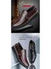 Dragonfly Men's Genuine Leather Business Casual Soft Sole Shoes - Non-Slip Cowhide for Middle-Aged and Elderly.