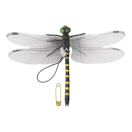 Realistic Artificial Dragonfly Outdoor Insect Deterrent Garden Decoration Dragonfly Pin with Hanging Strap for Outdoor Flower Pots Camping Hat