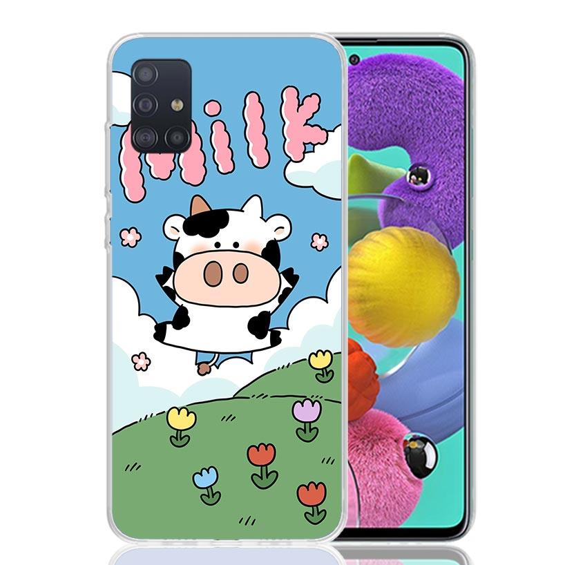 Dairy Cattle Cow Speckle Cute Phone Case For Samsung Galaxy A52 A42 A32 A22 A12 A51 A50S A40 A30S A20E A10S A41 A31 A21S A11 A72