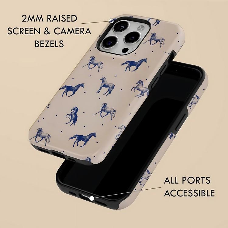 Pouzdro na telefon s motivem koně pro iPhone 17 17e 16e 16 15 14 13 12 11 X XS XR XSMAX 7 8 Air Pro Max Plus Dvouvrstvý zadní kryt