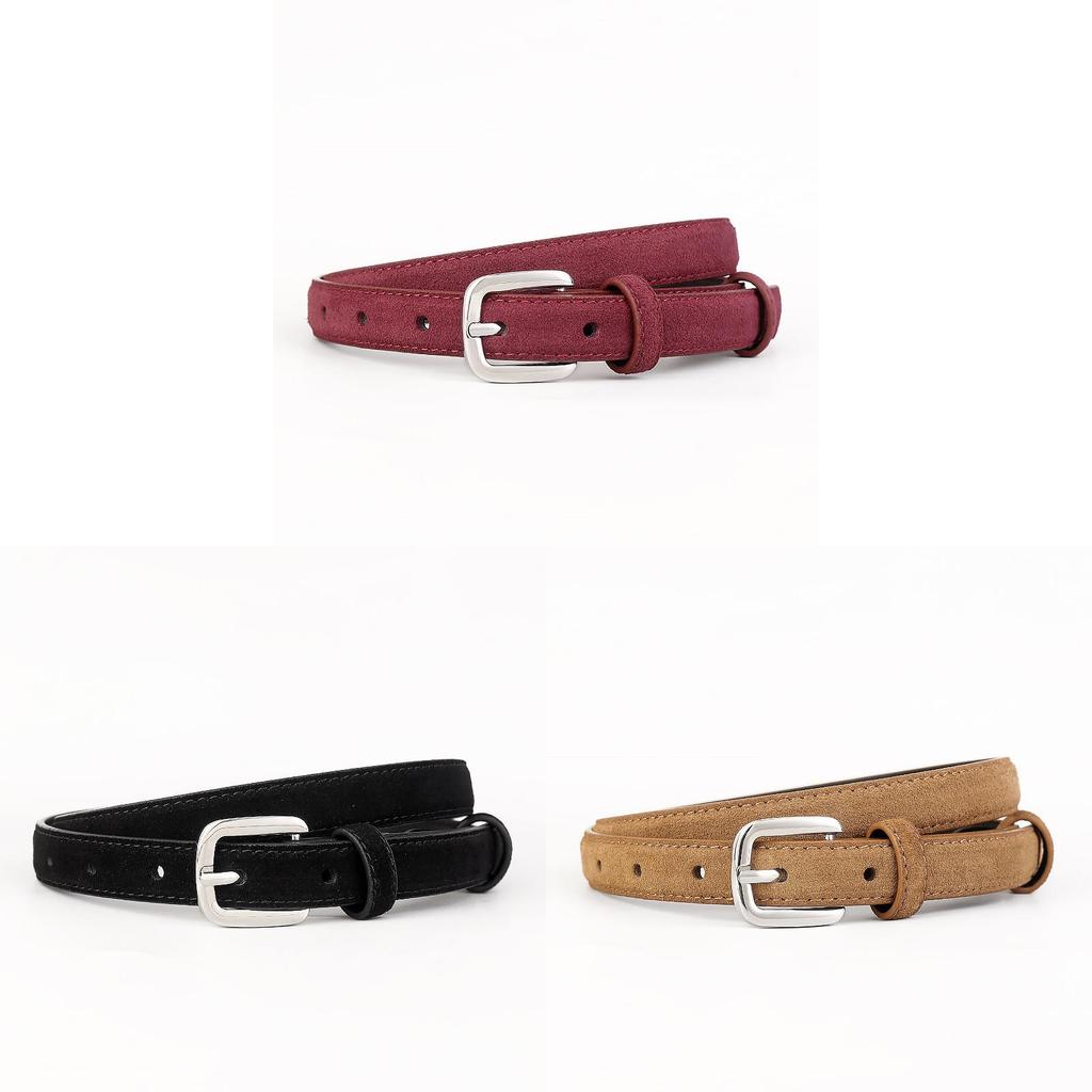 Minimalist Leather Belt For Women With Pin Buckle For Casual And Office Wear