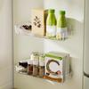 Wall Mounted Spice Rack Anti-Rust Waterproof Self Draining Soap Holder Bathroom Organizer Self Adhesive Kitchen Storage Rack