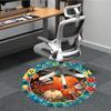 1pc Autumn Pumpkins Chair Carpet for Office Non-Slip, Machine Washable Rug for Office, Room - Holiday Decor, Machine Made yy251016157
