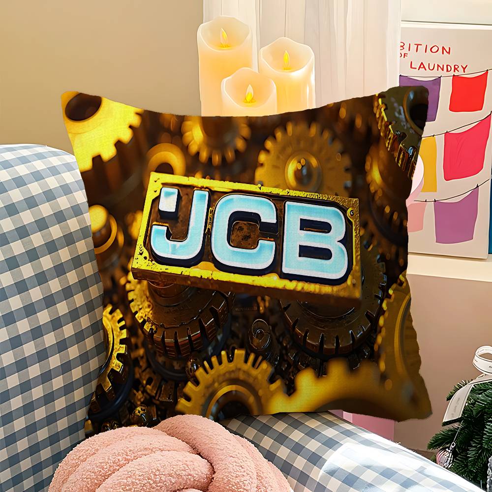 Bagger J-Jcb Logo Ahorn Design Kissenbezug Glückliche Herbsternte Dekoration Feiertagsdekoration Kissenbezug