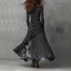 2026 Leopard Print Elastic Waist Wide Hem Casual Dress for Europe and America