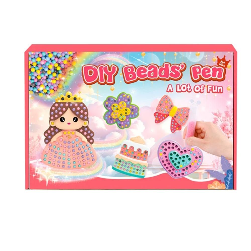 Pittura su tela con perline adesive fai-da-te per bambini, Giocattolo puzzle con adesivi diamantati creativi, Design con animali dei cartoni animati e principesse per bambine