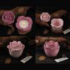 Rose Flower Resins Jar Molds 3D Rose Flower Resins Molds with Lid for Making Candle Cup Holder Jewelry Storage Jar