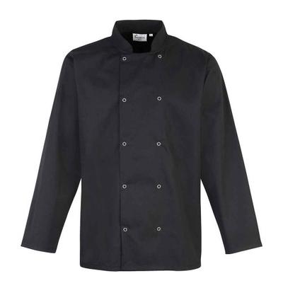 Premier Unisex Adult Stud Front Long-Sleeved Chef Jacket