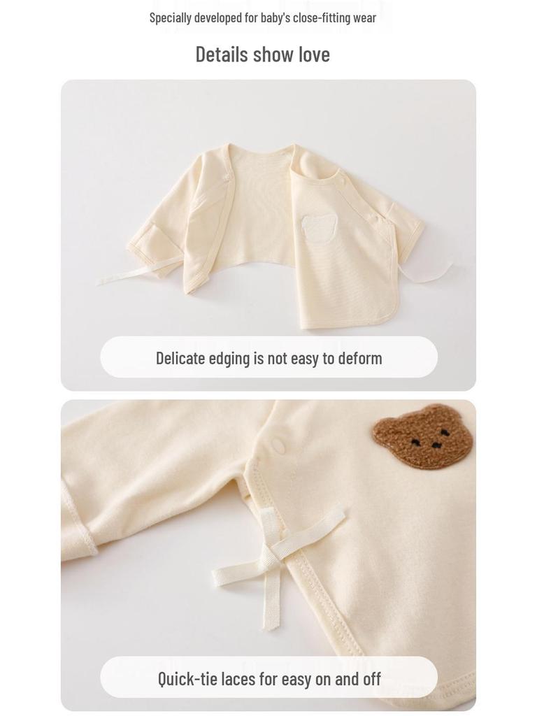 Neugeborenes T-Shirt aus reiner Baumwolle ohne Etikett – Frühling/Herbst Stil