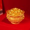 Style Resin Fortune Basin With Prosperity Coins For Office Or Home Decor Gift