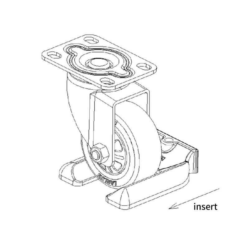 8 Stück Universelle Bürostuhlradstopper Kunststoff Möbeluntersetzer Stuhlrollenfüße Rutschfestes Pad Bodenschützer