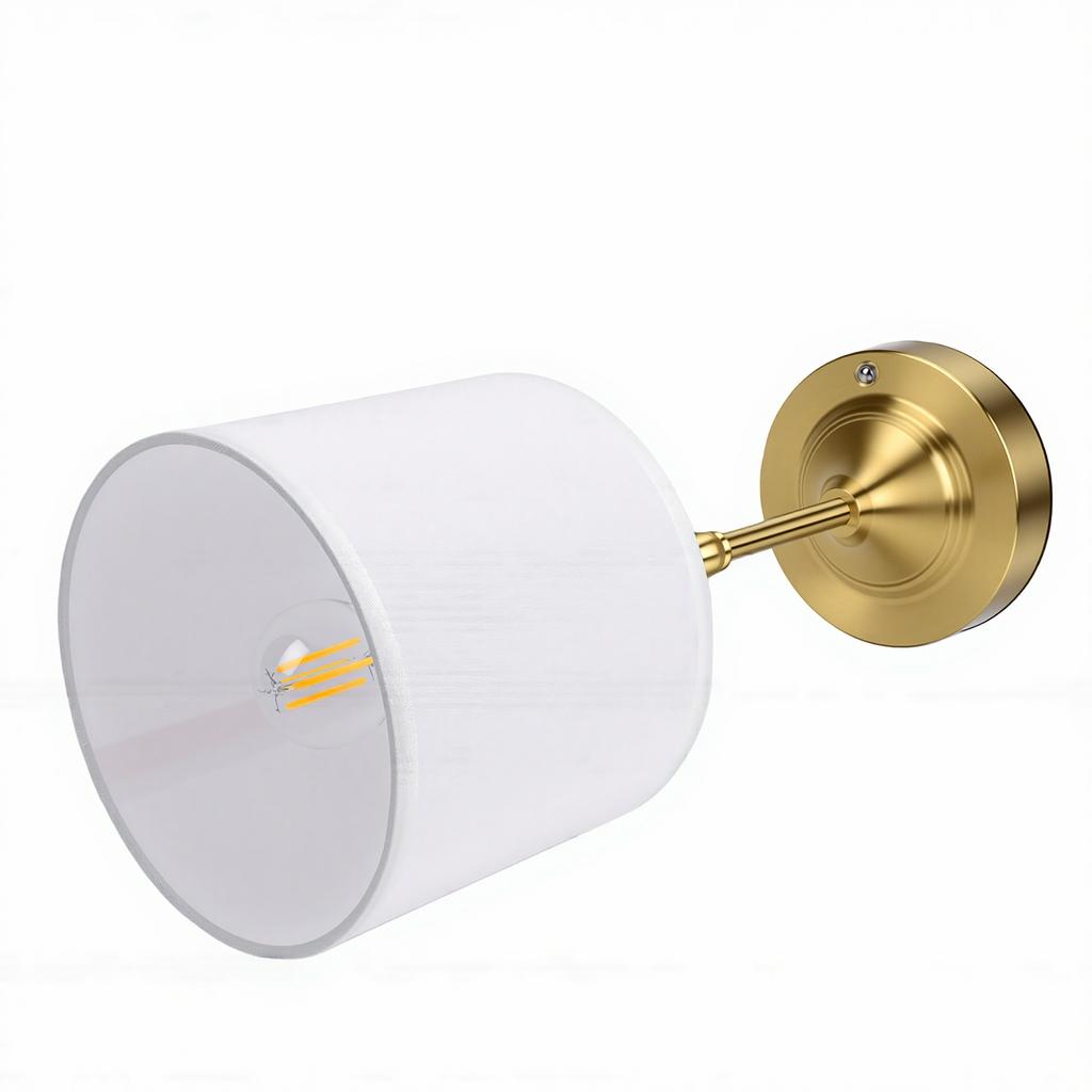 Kabellose Tischlampe 5200mAh Wiederaufladbarer Akku Vintage Stoffschirm Abnehmbare Glühbirne Touch-Steuerung Dimmbare LED Schreibtischlampe