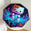 1pc Halloween Hello Kitty Automatic Folding Umbrella] Durable Iron Frame & Rod, Portable Folding, Makes a Great Holiday Gift yy251016249