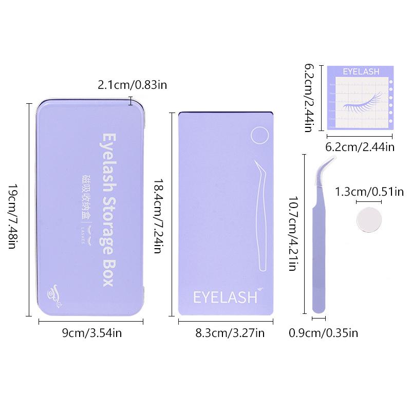 Disketler Cımbızlar ile Boş Manyetik Takma Kirpik Saklama Kutusu Takma Kirpik Tutucu Kılıf Kap Konteyner Seyahat Paleti Kirpik Tutucu