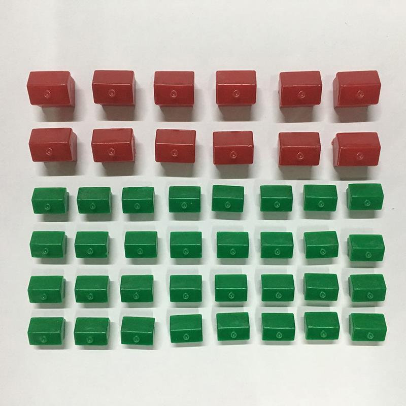 

Ps Monopoly Game Chess House Hostel Supplement Pack Of Chess Game Accessories Red Green About 25G