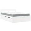 Cadre de lit avec matelas - Maison Exclusive - Pin massif - 4 tiroirs - Matelas 120x190 20 cm