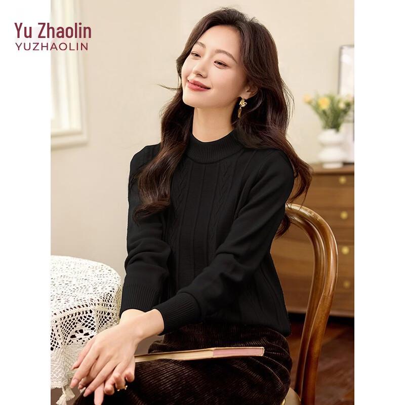 YUZHAOLIN Women s Thick Jacquard Knit Sweater M