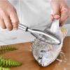 Fish Scales Scraping Tool Portable Fishing Scale Brush Scale Removal Tools Double-Row Teeth Fish Peeler Scaler Fish Scraper Tool