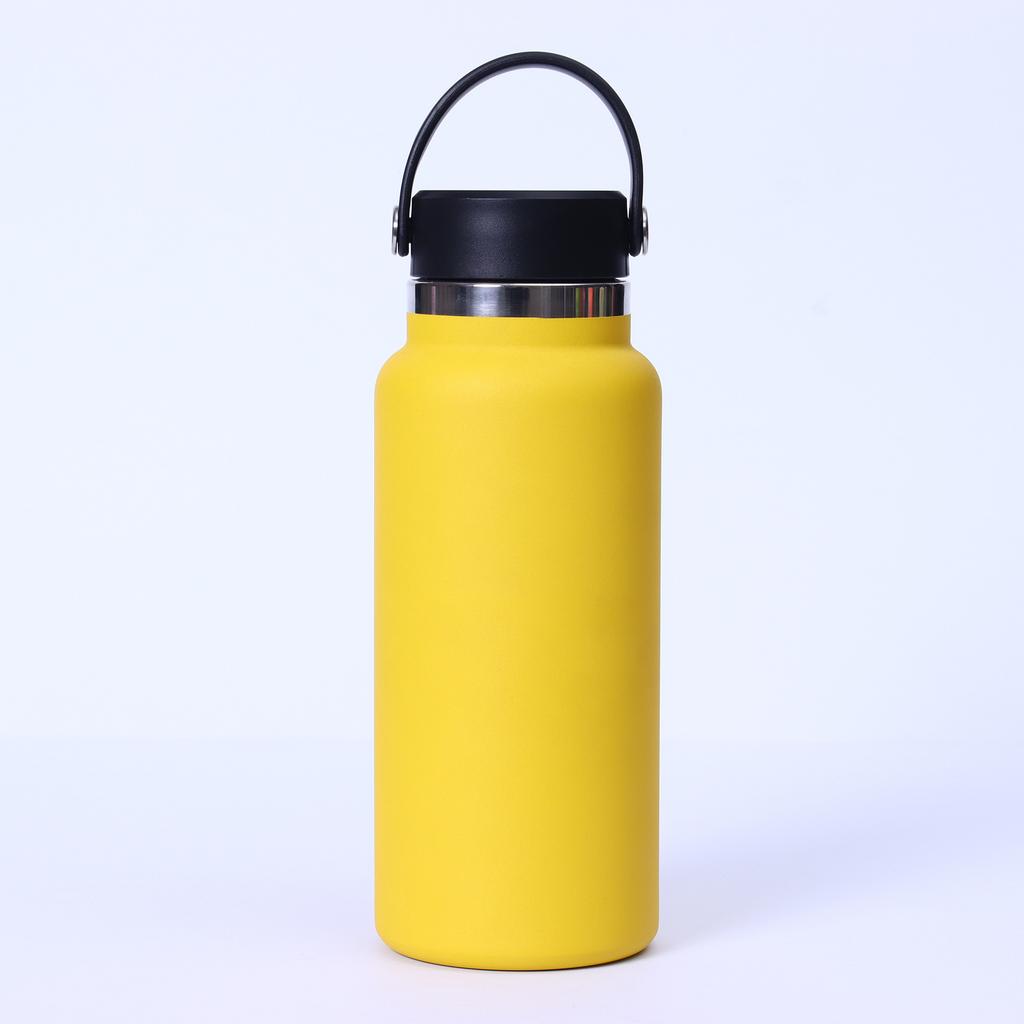 1PCS 32oz Stainless Steel Vacuum Insulated Water Bottle Portable Durable Leak-Proof for Outdoor Sports Carry Gym Cup with Handle