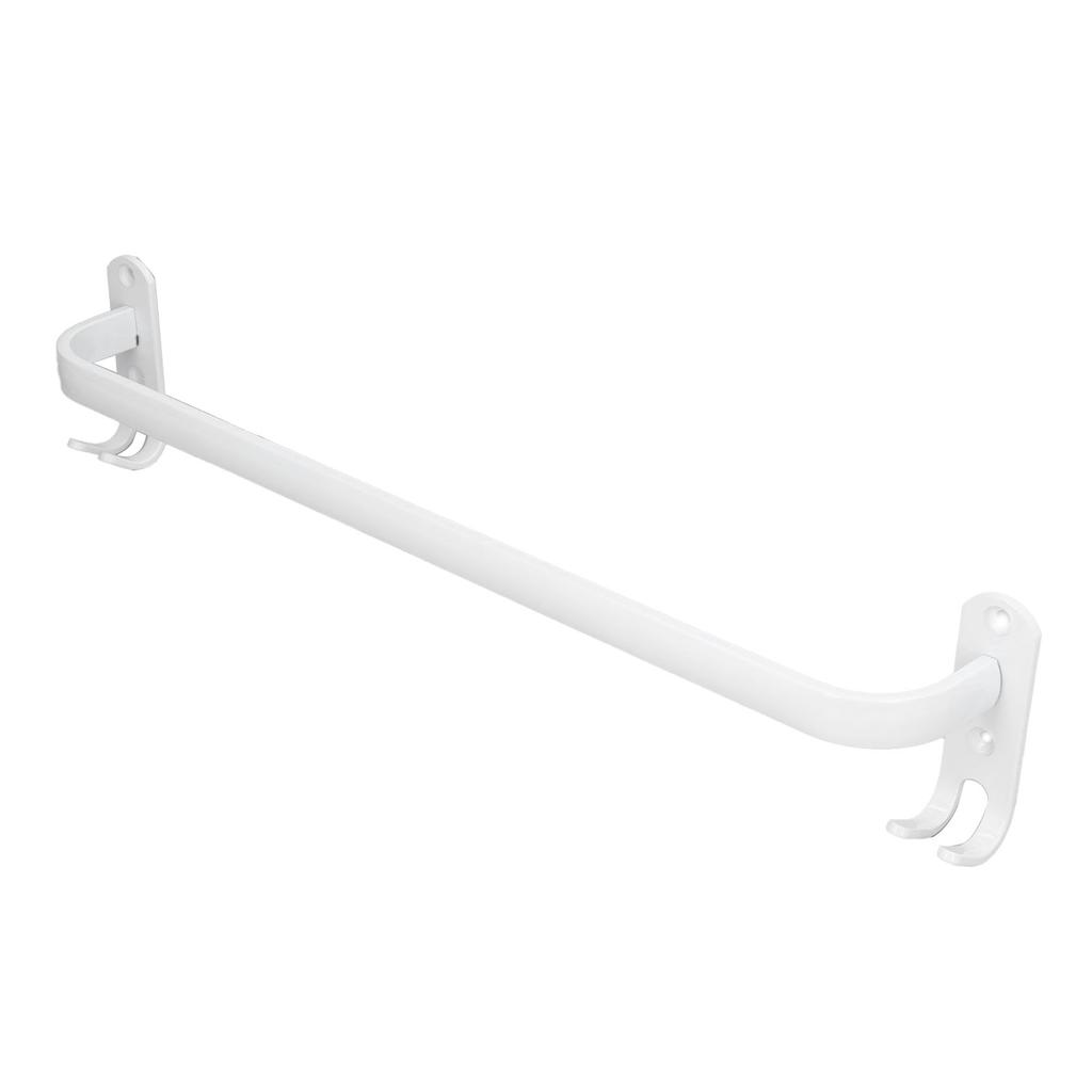 Towel Bar Thickened Wall Mounted Rust Proof Space Aluminum Bath Towel Rack with Hooks for Bathroom