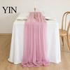 Soft Table Runner Sheer Flowing Runner, Chiffon Wedding Elegant Solid Color Spill Resistant for Dining Home Bridal Shower Party Decor Sophisticated