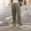 Baleno Men's Autumn Retro Wide-Leg Casual Pants