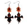 Bat Halloween Earrings Spider Pumpkin Dangle Earrings Fashion Cute Ghost Ear Studs  Gift
