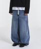 Gicheol Denim Sweat Balloon Pants (Indigo Blue)