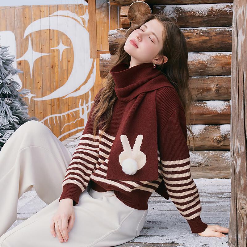 BETU Women's Striped Two-Piece Sweater Set