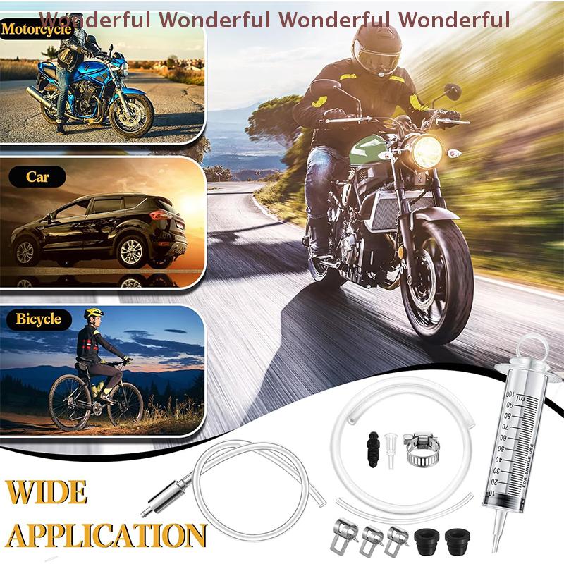 Kit di Spurgo Freno Idraulico per Moto Siringa da 100ML Tubo da 50cm Universale Per Moto Scooter