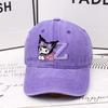 Kuromi Letter A-Z Baseball Cap for Women Sanrios Summer Adjustable Sun Hat Anime Cute Retro Sunbonnet Adult Headgear Kids Gifts