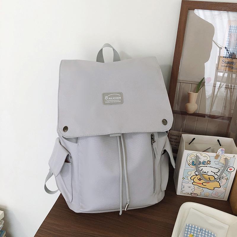 New schoolbag female junior high school student Mori school campus backpack versatile American niche college student ins style backpack серый