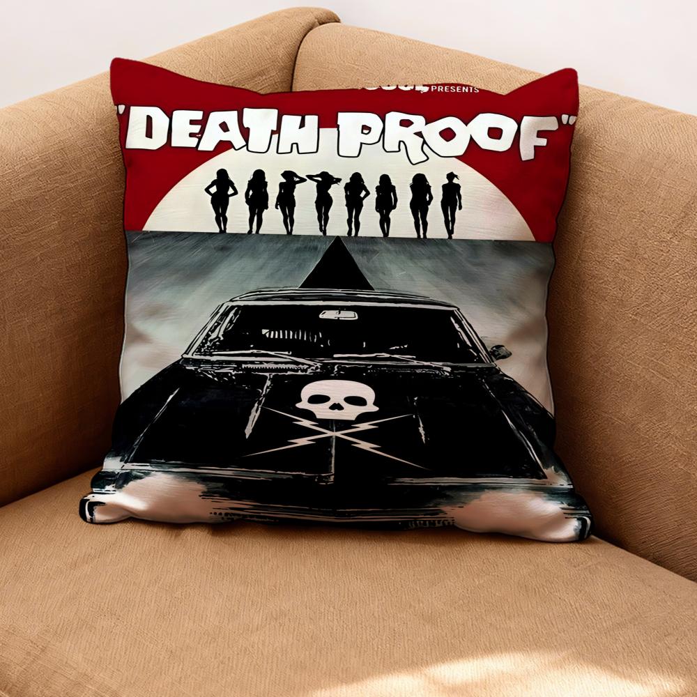 Movie D-Death Proof Cushion Cover Premium Comfort Reversible Pillow Cove -Two in One Design for Any Room & Car Interior