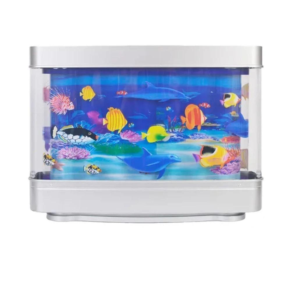 Virtual Ocean Dynamic Simulation Ornamental Fish Lamp Aquarium Decorative Night Light Home