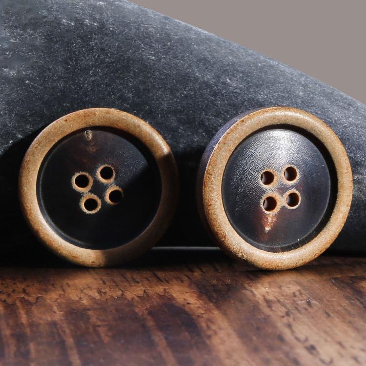 Knoflík Roh Dámské Oblečení Bunda Vlněný Kabát Vysoce Kvalitní Knoflíky Univerzální Kulatý Pánský Oblek Horní Knoflíky