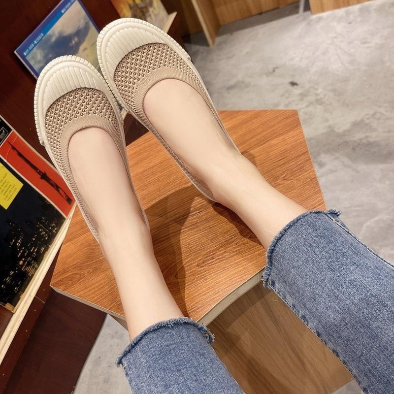 Women's Slip-on Shoes Summer 2022 Casual Walking Footwear Breathable Mesh Flats Shoes